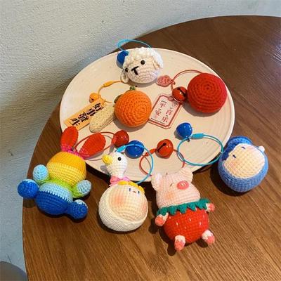 Knitted Wool Doll Keychain Finished Cute Pendant Small Accessories Car Chain Ring Exquisite