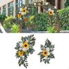2 Pieces Artificial Flower Swag Sunflowers Decoration Rustic Garland Floral for