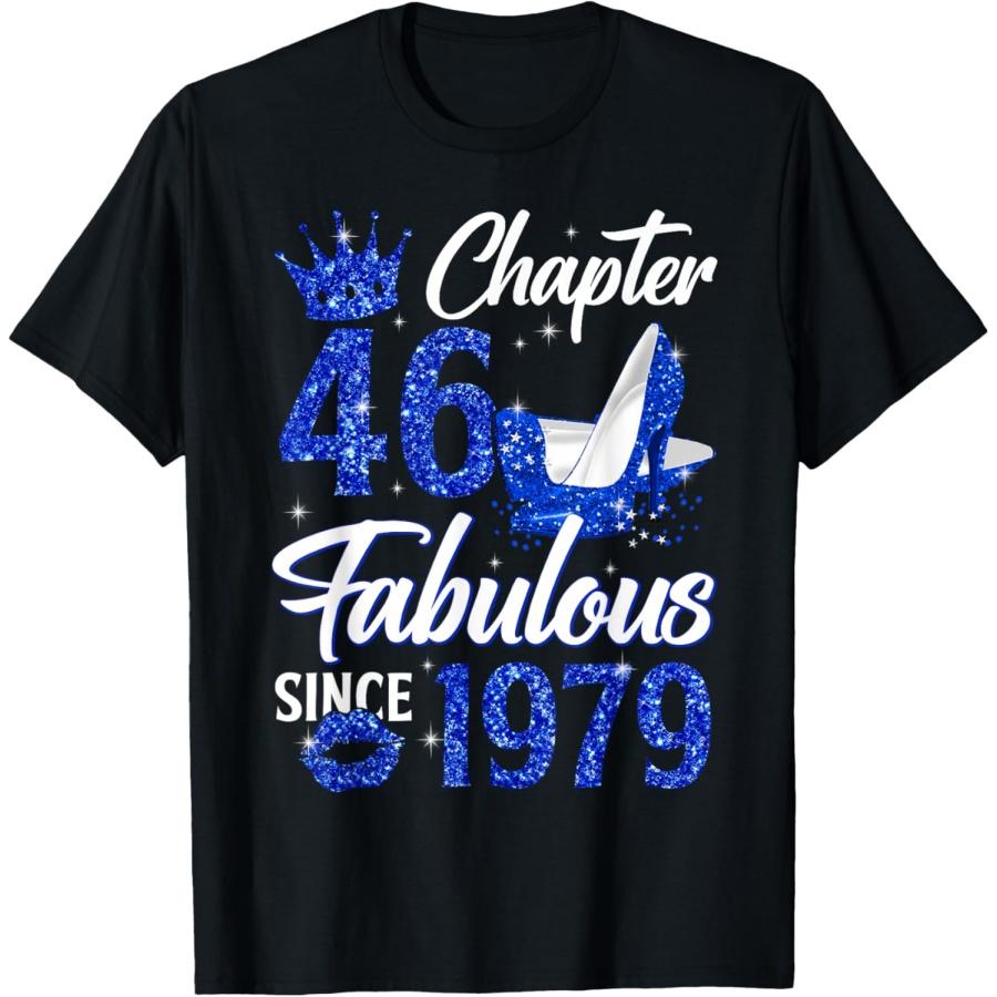 Chapter 46 Fabulous Since 1979 46th Leopard Birthday Queen T-Shirt(3) S