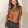 Women S Lace V Neck Pullover Sweater Long Sleeve Solid Color Knitwear