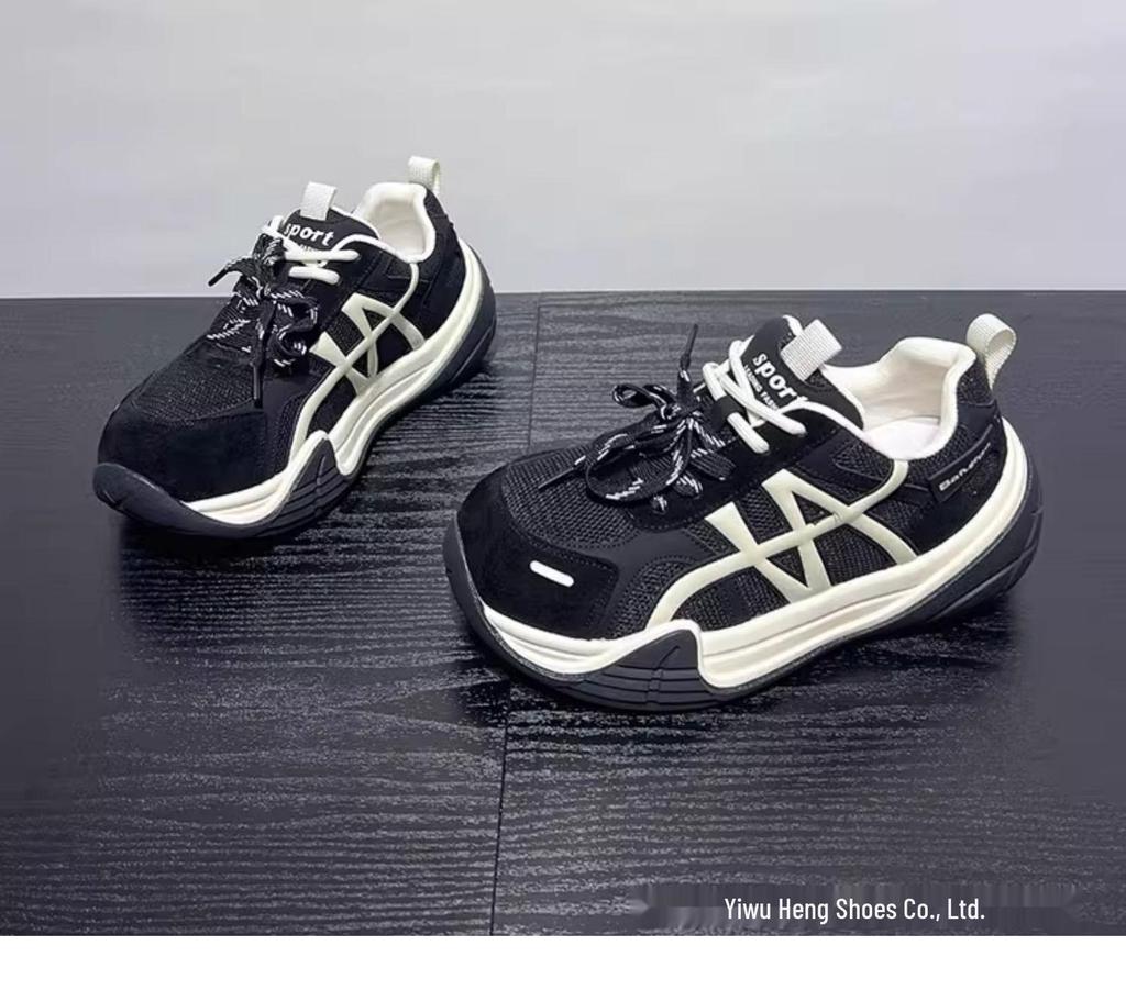 2025 Spring/Autumn Forrest Gump Lightweight Versatile Red Women's Trainer Shoes with Thick Soles