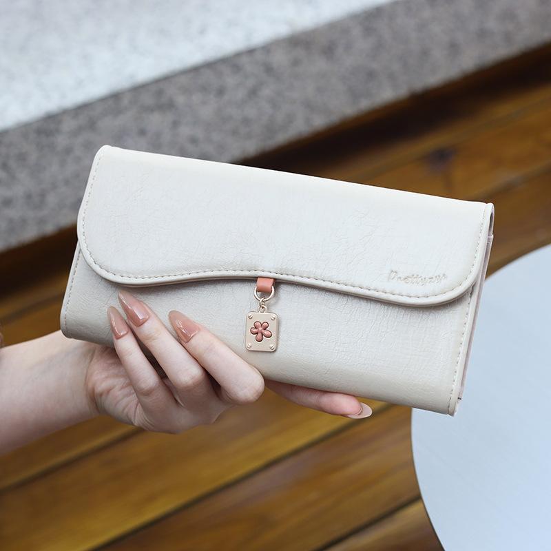 Female Long Wallet Female Personality Flower Pendant Foreskin Clip