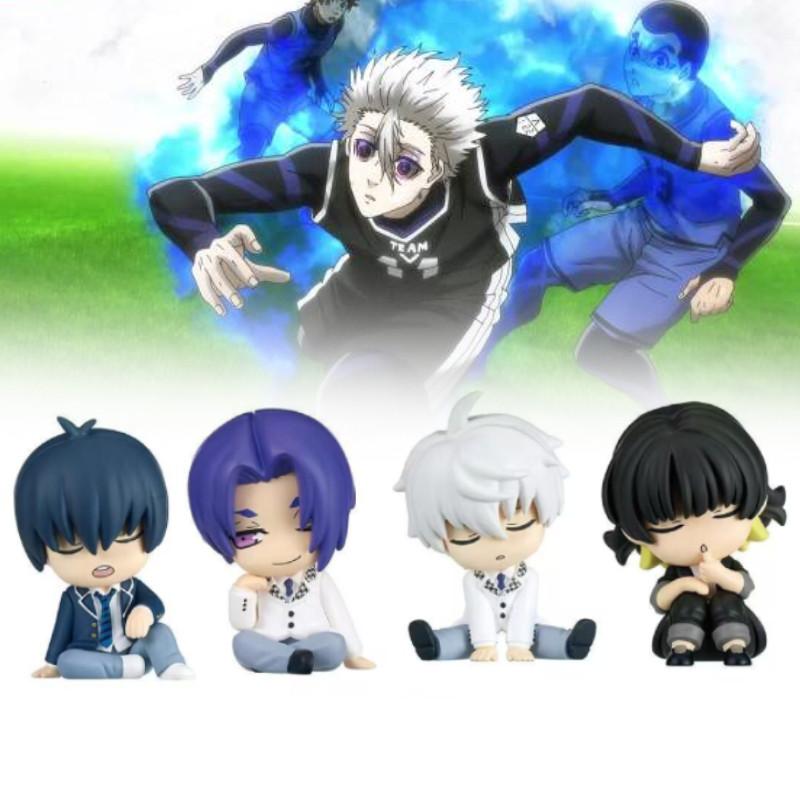 Adorable Blue Prison Chibi Figures Set Includes Four Unique Pvc Collectibles
