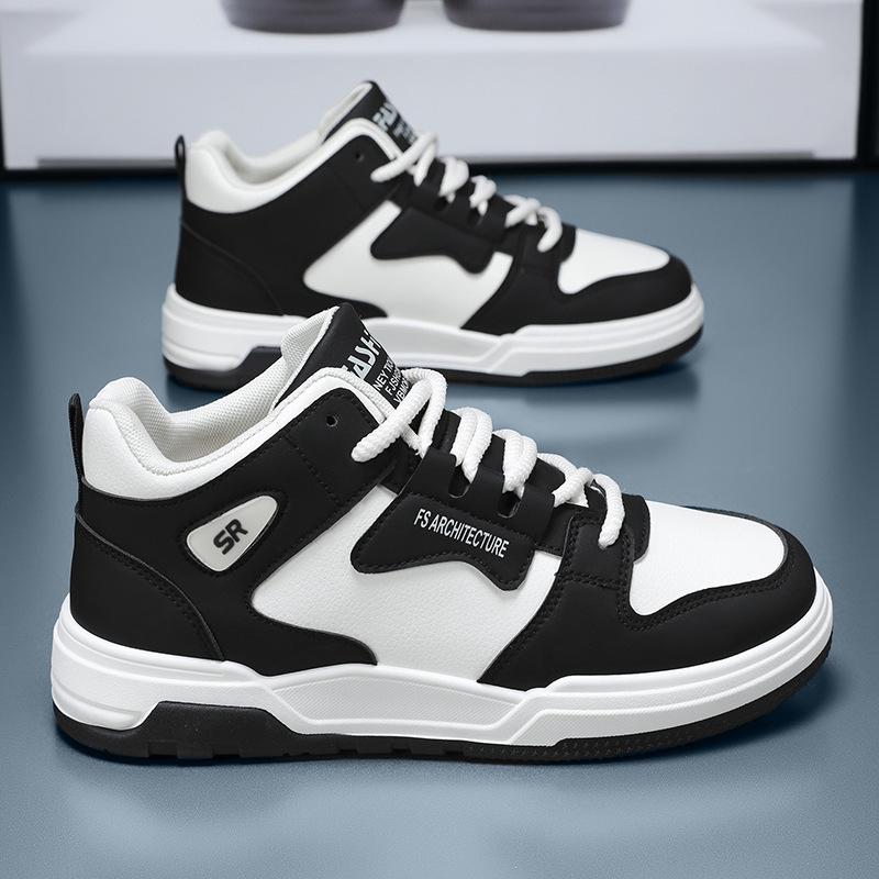 

Autumn men s shoes 2025 new breathable high-top shoes men s trend versatile platform sports shoes casual board shoes trendy shoes 39