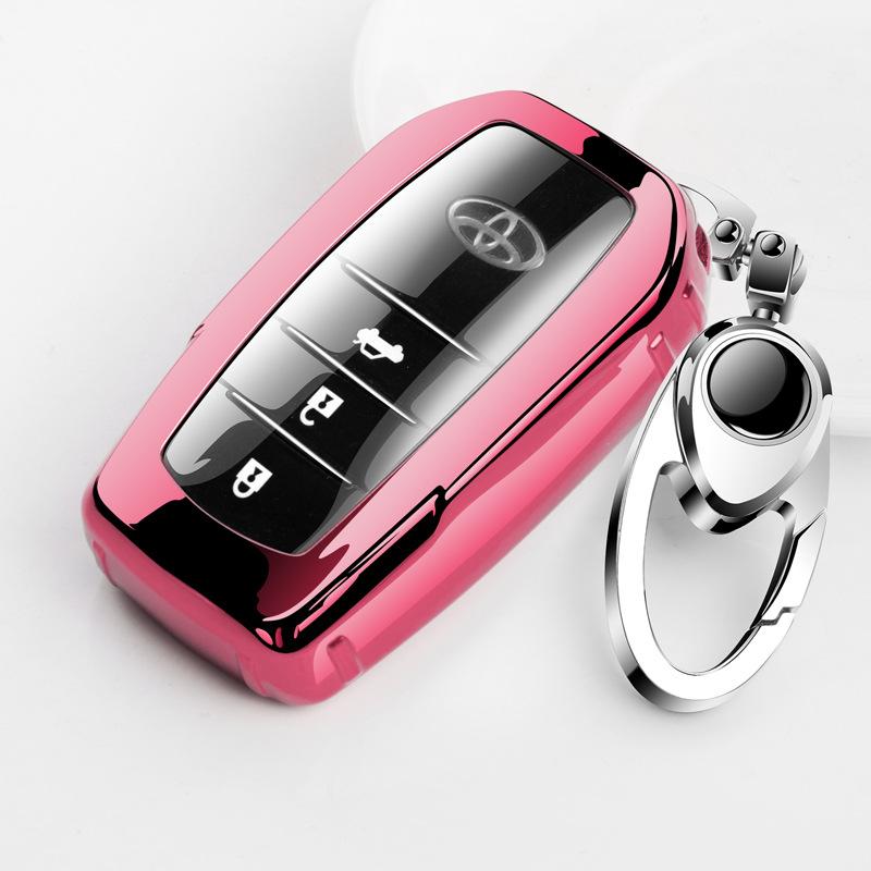 Suitable for Toyota TPU Car Key Bag Buckle Case Cover RAV4 Rongfang Highlander Crown Corolla Decoration