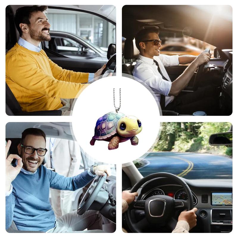 Pandantiv Auto Ornament Broască Țestoasă Creativ Accesorii Interioare Auto Farmec Acrilic 2D Pandantiv Accesoriu Interior Oglindă Retrovizoare Auto