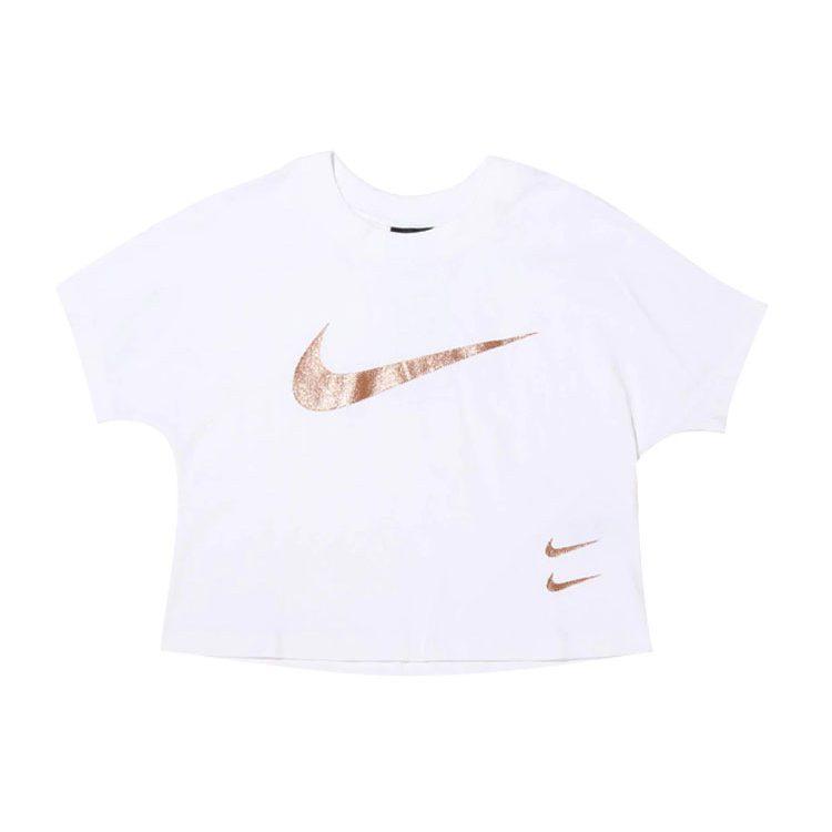 Nike T Shirts Women's Crew Neck Moderate Straight Fit CW4321-100
