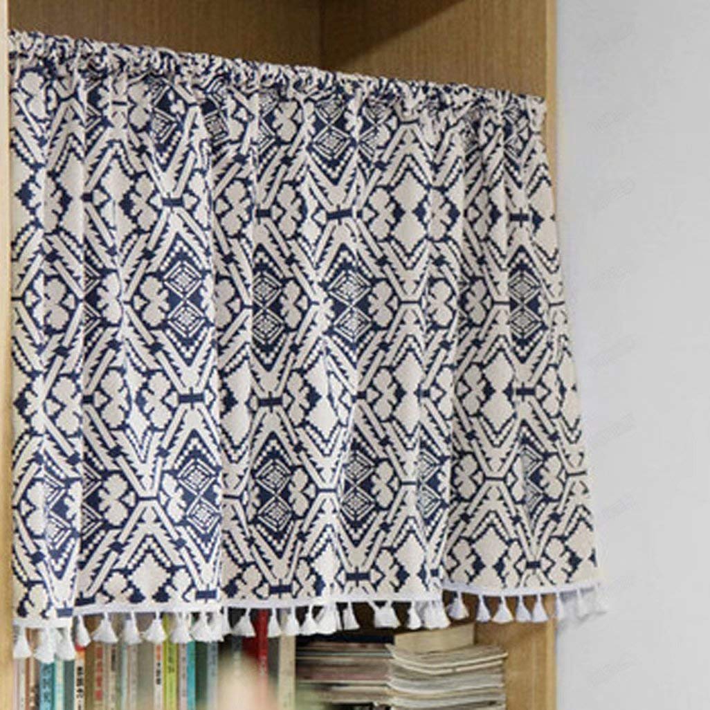 

Кафе-шторы для маленьких и 45 см Геометрический ромб Японские Кофейные Кухонные Шторы для окон, 60 см, 90 см, Длина, Узор, Стиль, Приватность, Декор,