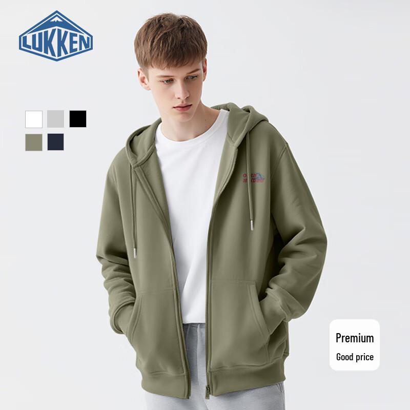 LUKKEN Men's Graphic Print Zip-Up Hoodie