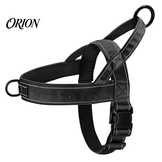 Easy On Off Dog Harness No-Pull with Handle, Adjustable Reflective Harness, Heavy-Duty No-fuss Padded Nylon for Medium Large Dogs Walking Training