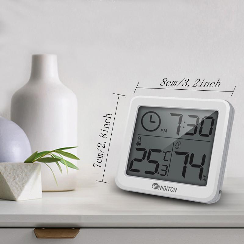 Digital Clock Desk Clock with Temperature Humidity  Wall Clocks for  Home Kitchen Office Desk Decorations