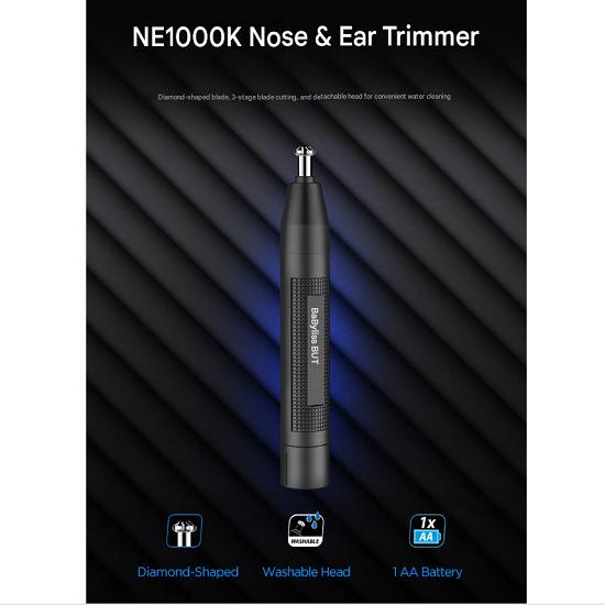 Babyliss Formen Diamond-Type 3-Blade Nose Hair Trimmer NE1000K Black