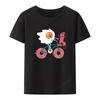 Breakfast Graphic Print Tee Funny Tshirts Creative Style Shirt Male Printed Tshirt Top Blouse Streetwear Unisex Clothing Novelty