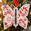 Acrylic Holiday Hanging Decor Butterfly Cash Gift Ornament, Christmas Money Holder with Tree Tags Festive Print, Pendant for Surprise Giving, Keepsake