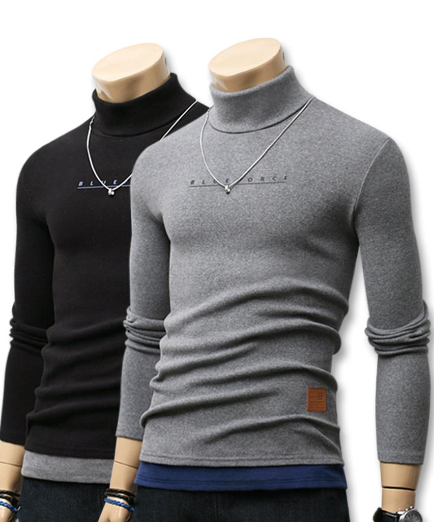 BLUEFORCE Cotton Brushed Turtleneck T-Shirt