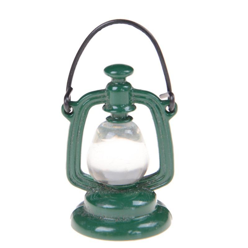 

1 шт. Ретро масляная лампа кукольный домик миниатюрная игрушка кукла еда кухня гостиная аксессуары зелёный