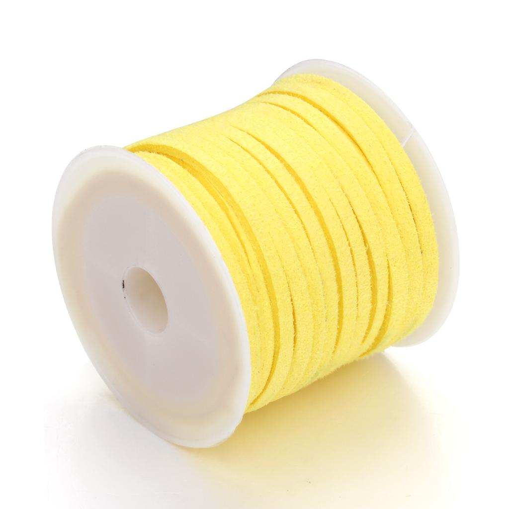 5m/roll Color 1.5mm Flat Faux Suede Braided Cord Korean Velvet Thread Leather Rope for DIY Bracelet Jewelry Making Accessories