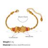 Retro Carved DIY Beaded Bracelet with Geometric Bow Knot Charm