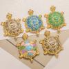 Sea Turtles Pendant Charm For Necklace Crafting Stainless Steel Tortoise Pendant Animal Charm Jewelry Accessory