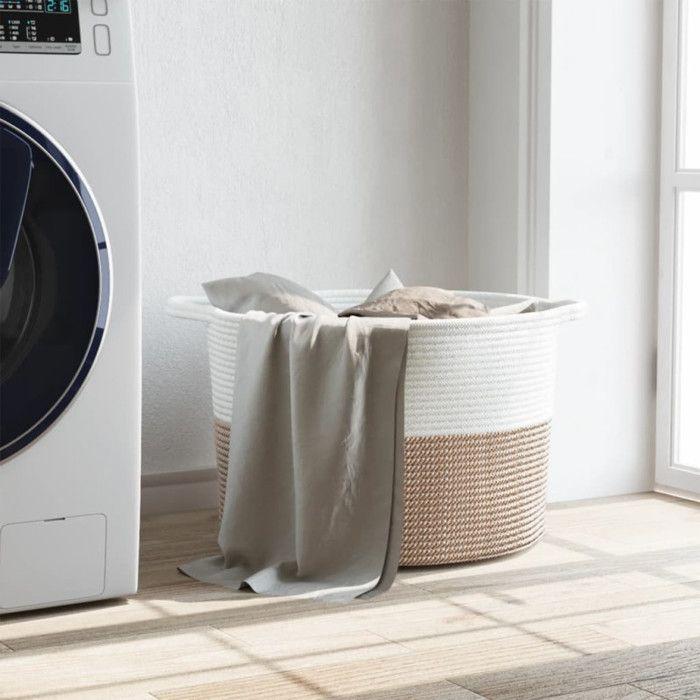 VidaXL Laundry Basket, Hamper with Handles, Laundry Chest with Storage, Bathroom Organizer, Brown 358472