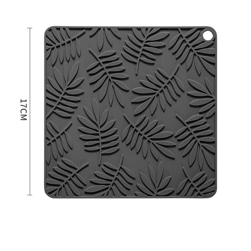 Square Silicone Coaster Heat Resistant Bolw Mats Anti-slip Placemat Table Protector Waterproof  Mug Mat Kitchen Dishes Tableware