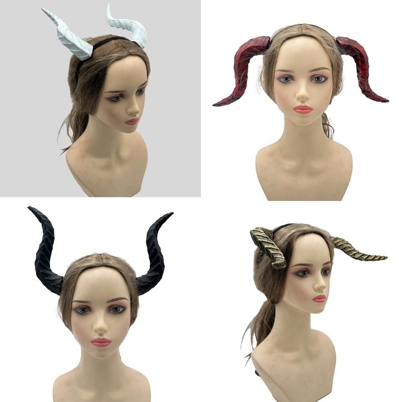 Fashion Devil Horns Headband,Devil Costume for Women Girls,Halloween Fancy Dress Cosplay Hairband