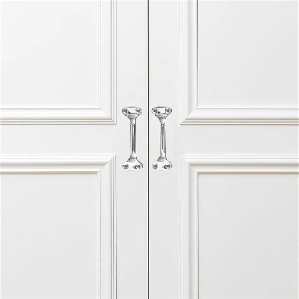  Large 5.81" 316 Stainless Steel Marine Door Handle – Heavy-Duty Mirror Polish – For Yachts, Boats, RVs, Bathrooms – 4-Hole Mount