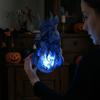 Safe Artificial Fireball Floating Prop, LED Glowing Flame Halloween Handheld Prop for Cosplay, Lightweight Battery Powered Stage Light Party