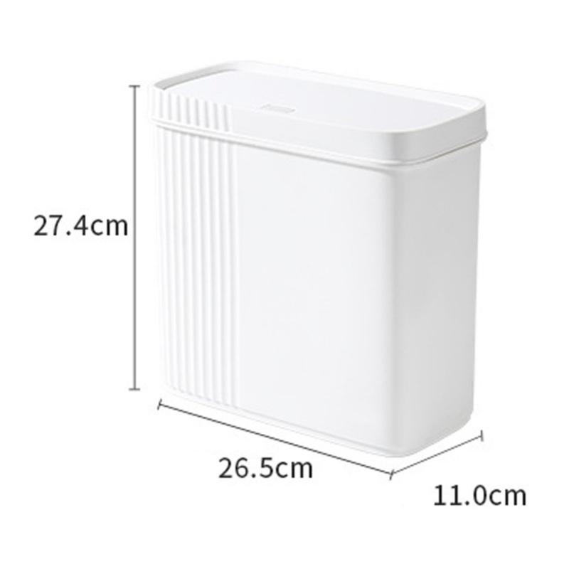 Kitchen Bathroom Trash Can Garbage Can With Press Top Lid For Bedroom Kitchen Office Living Room