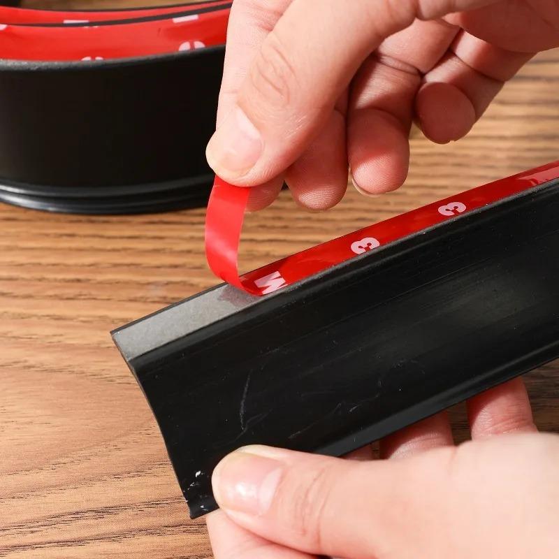 Home Window Water Blocking Bar Sliding Window Rain Weatherstrip Soft Rubber Water Rain Deflector Board Windproof Sealing Strip