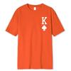 Poker 'K' Men's Short Sleeve T-shirt Casual Multicolor Top For Men Cotton Loose Oversized T Shirt Personalized Trend Tees