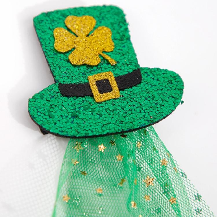 StPatrick Day Decorative Hair Clip LuckyClovers Hairhoop Festive Party Hair Pins