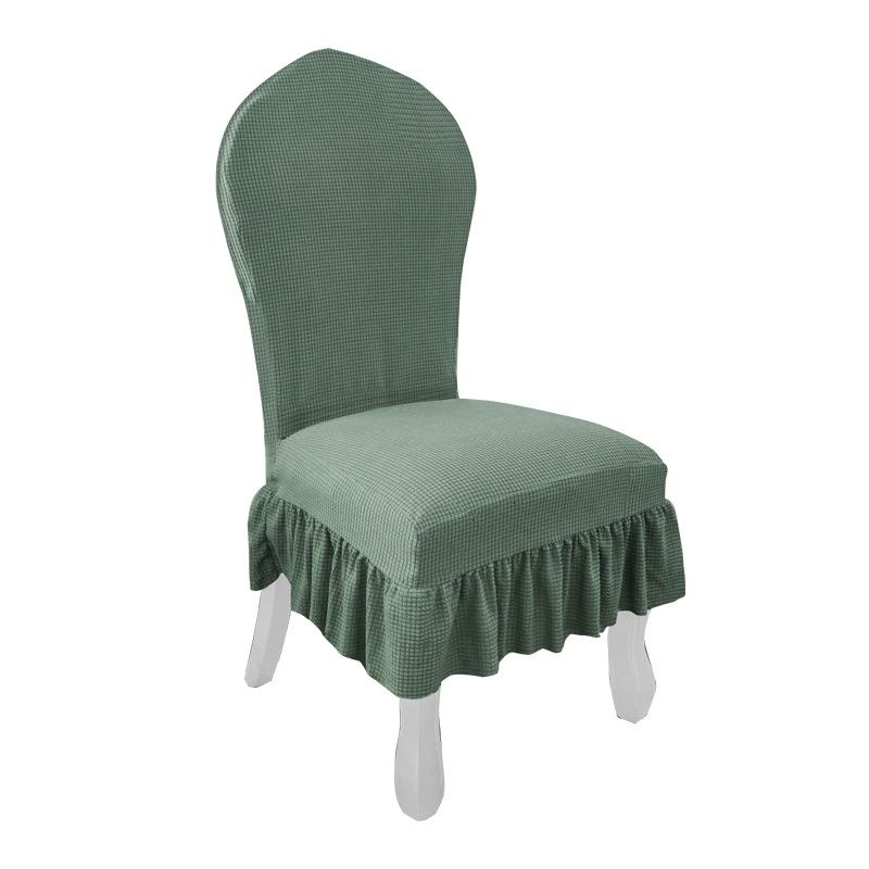 European-Style Skirted Spandex Chair Cover Premium Quality And Comfort Knitted Chair Cover Universal Seat Slipcovers