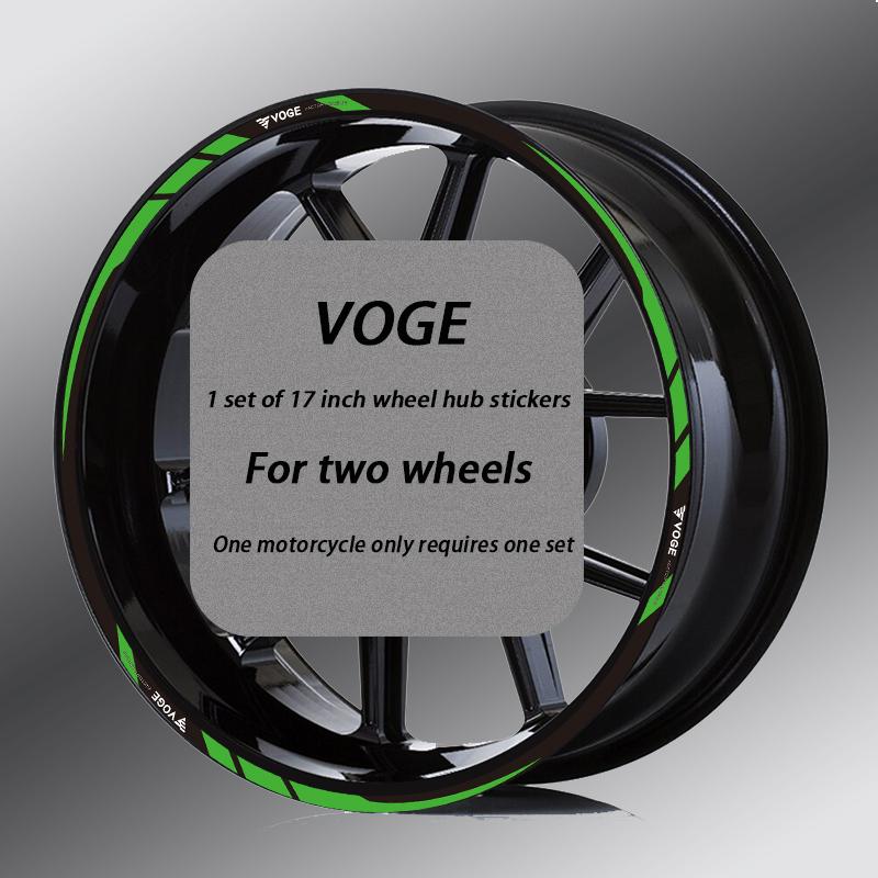 17'' Reflective Motorcycle Accessory Wheel Sticker Rim Decal For VOGE 250RR 300RR 500AC 525R 500DS 650DS