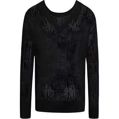 Round Neck Hollow Knit Sweater Women Tops J214133