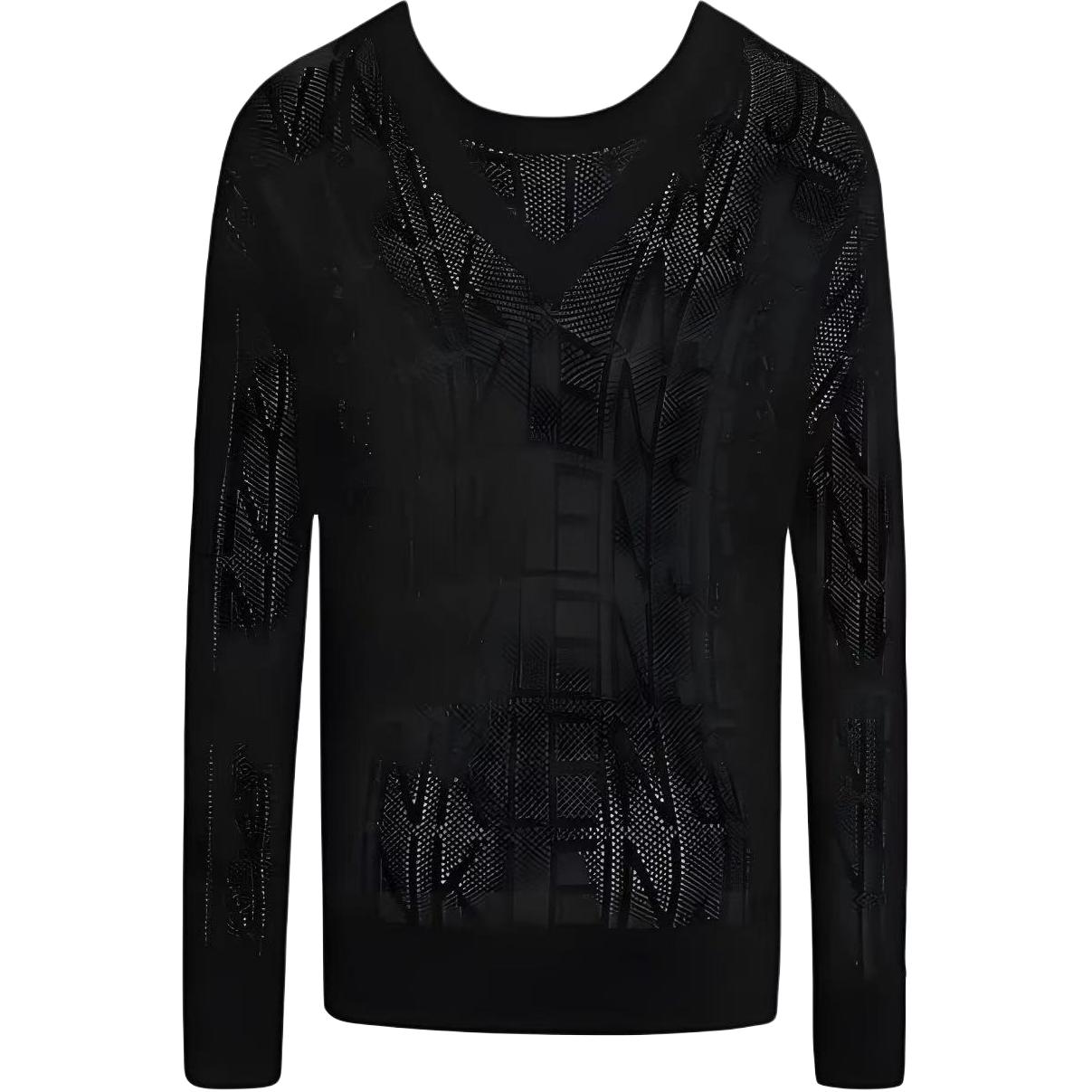 

Calvin Klein Round Neck Hollow Knit Sweater Women tops J214133 L