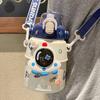 Cute Astronaut Children Insulation Cup 316 Stainless Steel Straw Thermos Water Bottle For School Boys Girl Outdoor Big Belly Cup