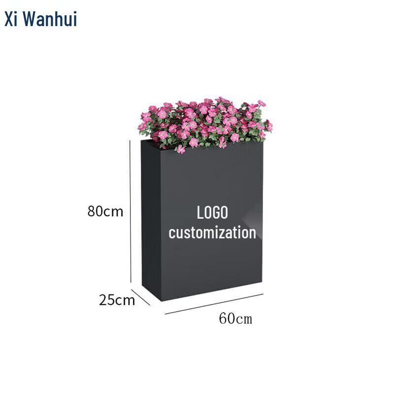 Outdoor Wrought Iron Fence with Flower Box