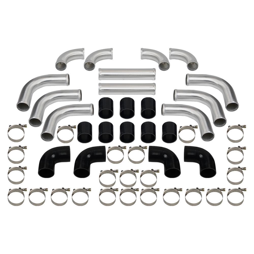 Aluminum Intercooler Pipe Kit, 12 Pieces, Compatible with Ford 6.0L (2003-2007)