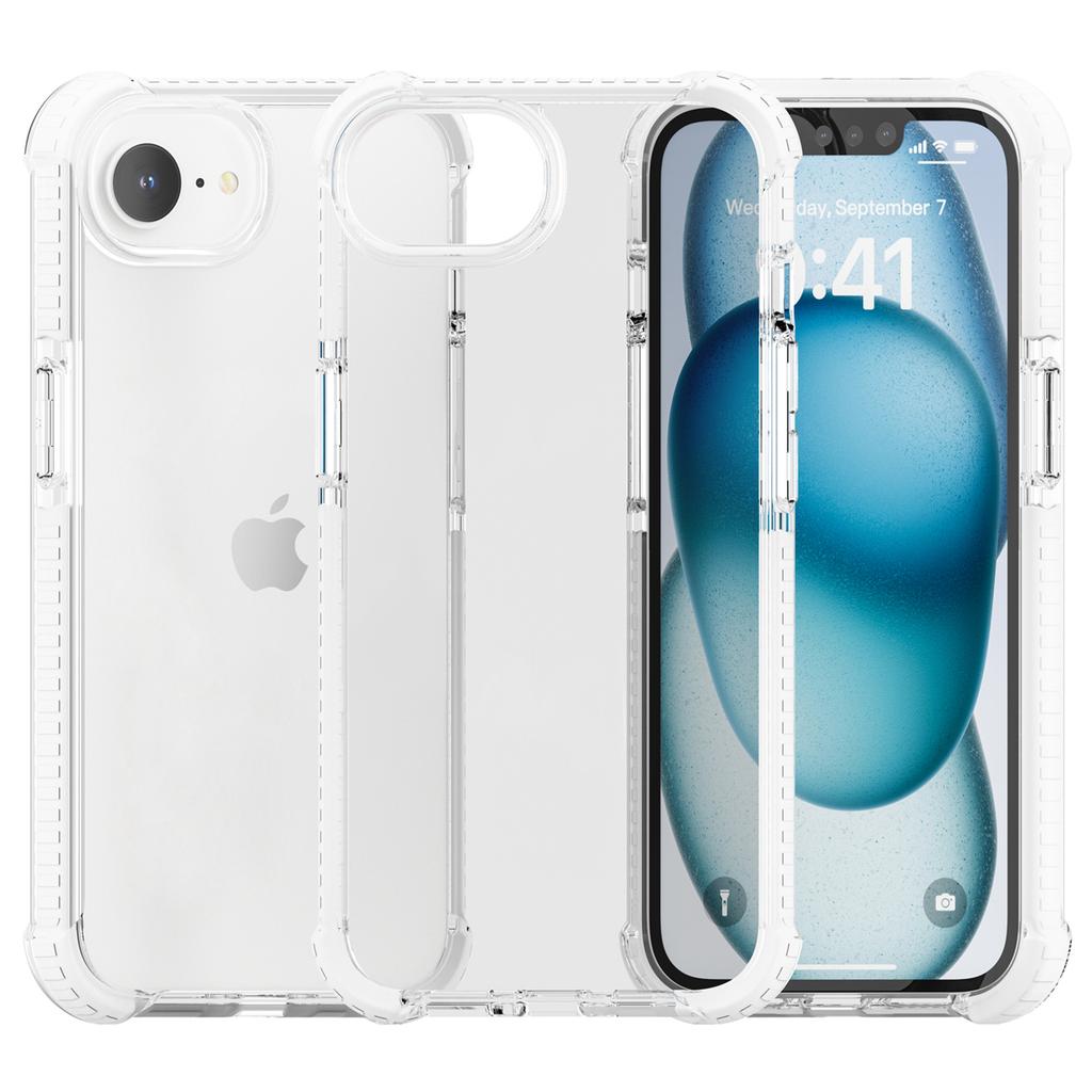 Für iPhone 16e Hülle 3-in-1 Sturzschutz TPU+TPE+Acryl Handyhülle