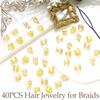 40-Piece Dreadlock Hair Ring Set for Europe and America
