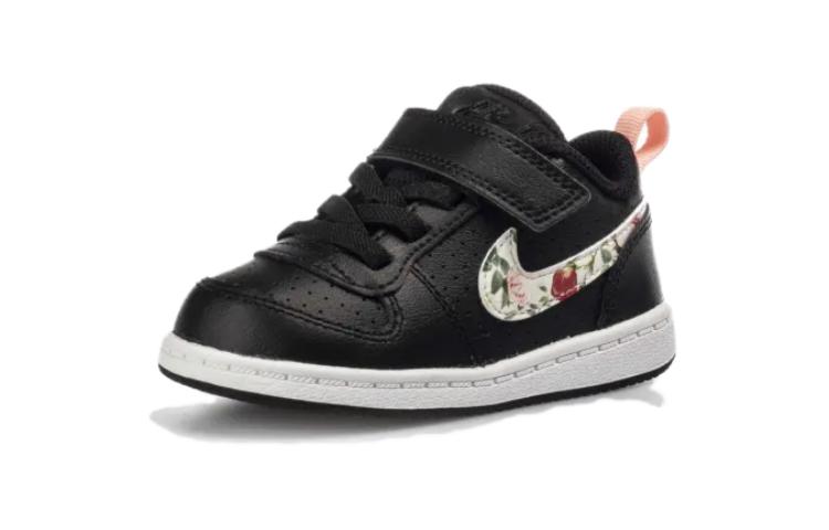 Nike Court Borough Low Vintage Floreale Nero Rosa TD BQ7033-001