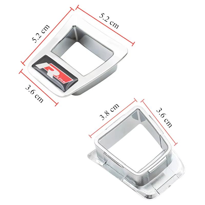 ABS Car Steering Wheel Trim Stickers R Logo Accessories For Volkswagen VW R-Line R GTI Polo T5 T-ROC Golf Passat Scirocco Jetta