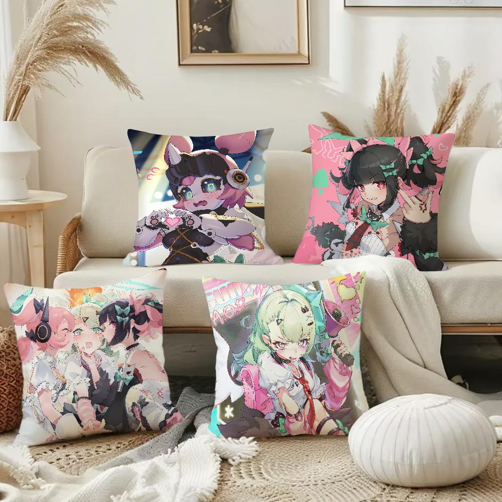 Zenless Zone Zero Angels Of Delusion Aod Pillow Case Square Double-Sided Printing Sofa Cushion Cover Pillowcase Bedroom Bedside