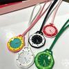Unisex Octagonal Silicone Pendant Necklace Quartz Pocket Watch for Children