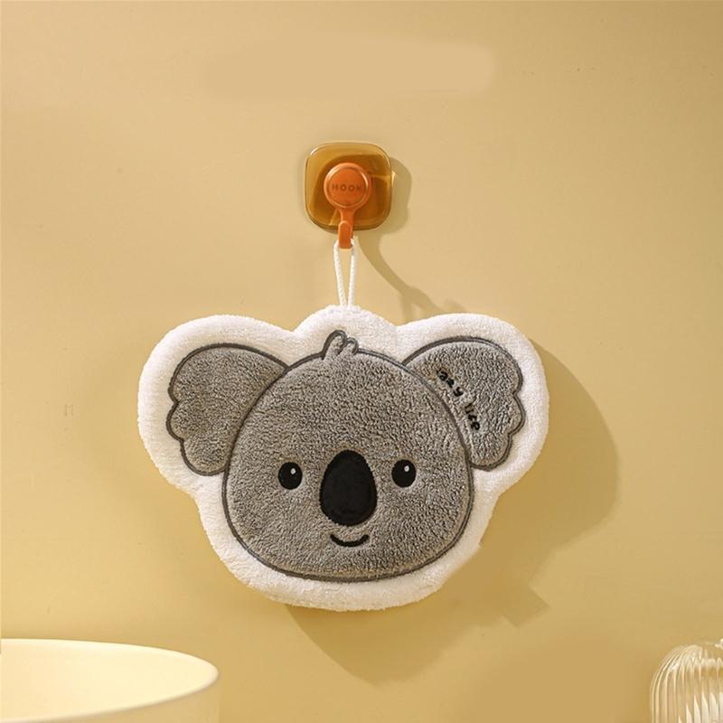 Animal Themed Kids Hand Towels Soft Absorbent Polyester Quick Drying for Kitchen and Bathroom