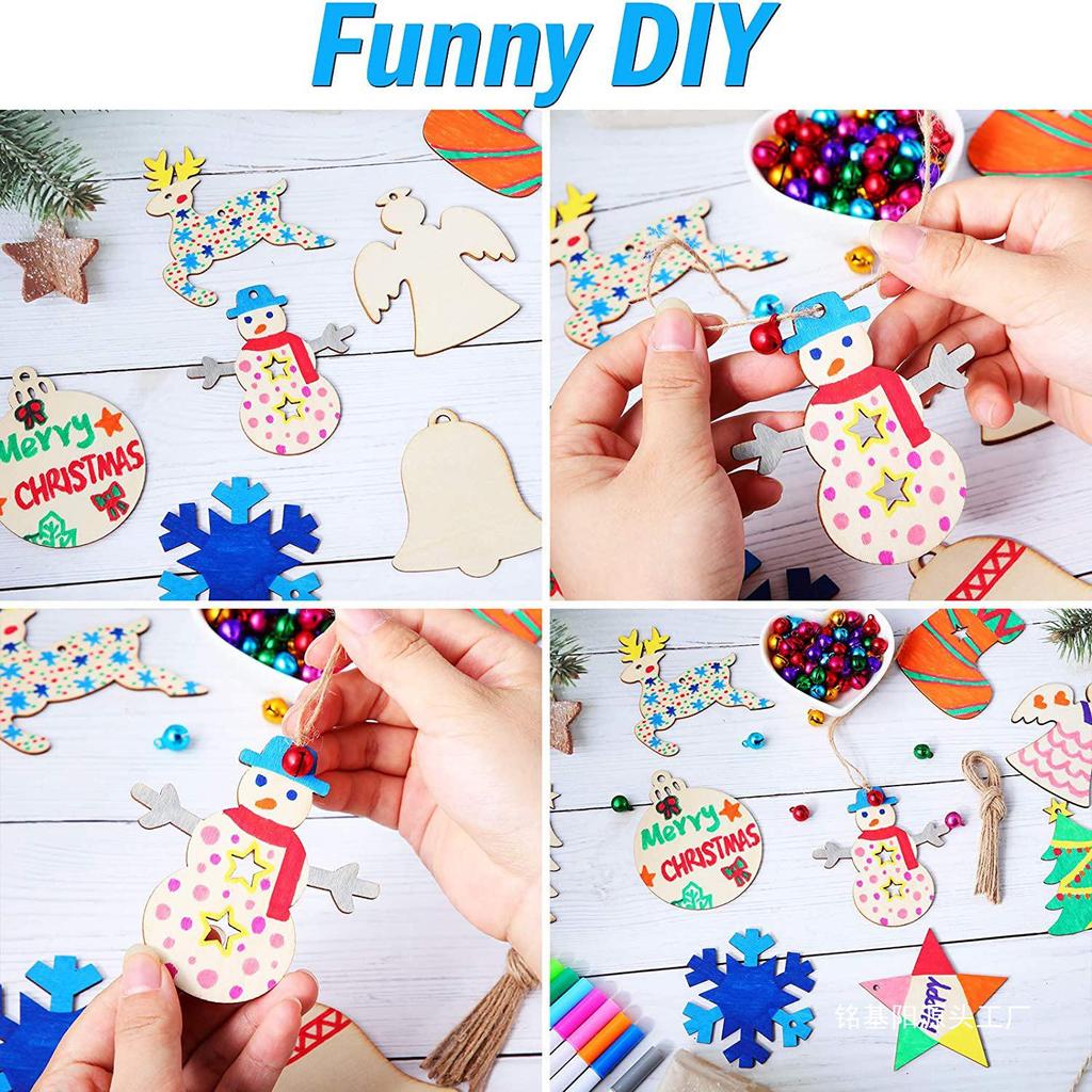 Creative Christmas Wood Slices - 10 Styles for DIY Decor & Hanging