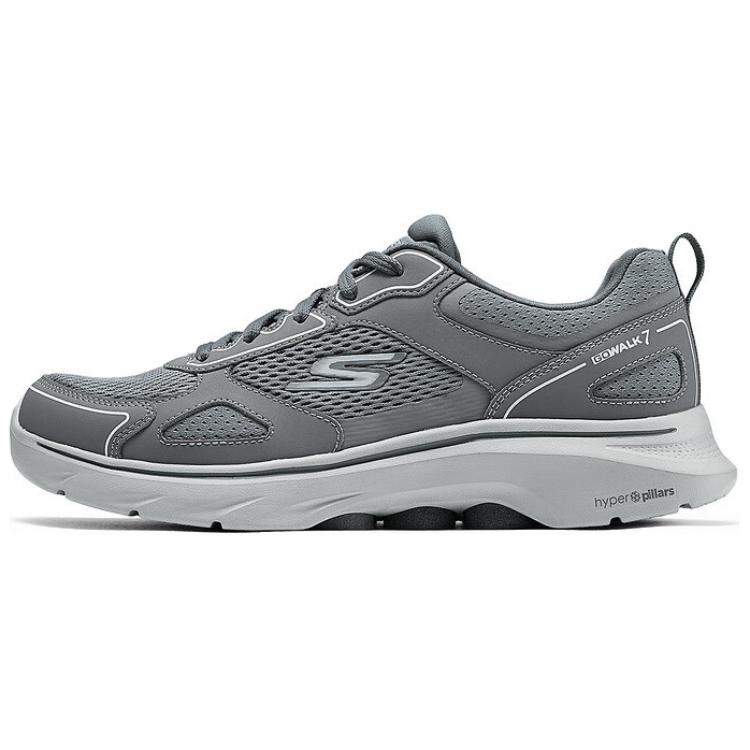 Skechers Go Walk 7 Comfortable Versatile Breathable Low-Top Casual Shoes Men sneakers Gray 216640-GRY 43.5