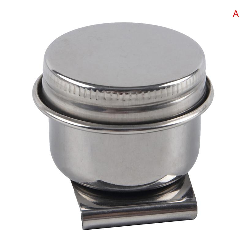 Painting Oil Pot Portable Stainless Steel Oil Painting Palette Cup with Lid