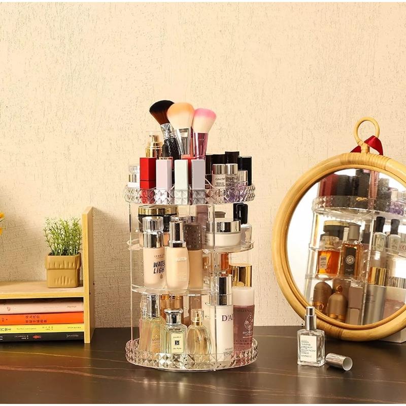 Obrotowy Organizer Na Kosmetyki Do Makijażu Pojemnik Na Biżuterię Perfumy